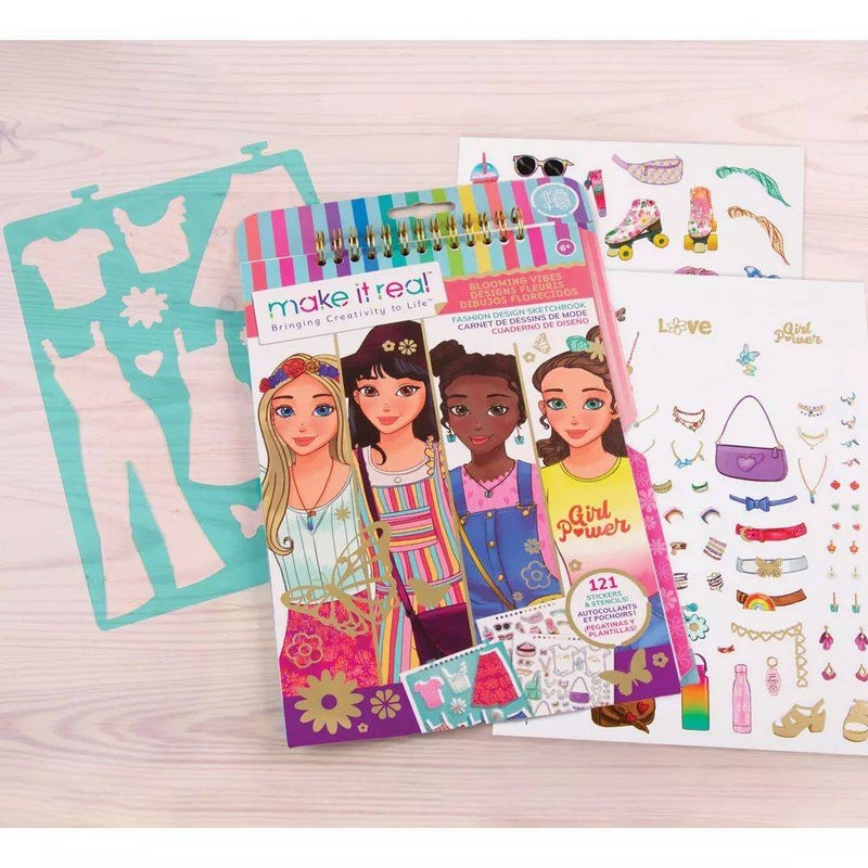 Make It Real Blooming Vibes Fashion Design Sketchbook (121 Pieces, Paperback) - Image 2